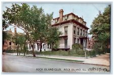 Rock Island Illinois IL Postcard Rock Island Club c1910's Unposted Antique picture