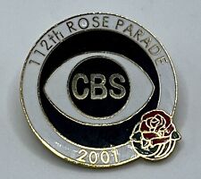 Rose Parade 2001 CBS Lapel Pin 112th ROSE PARADE Pin Gold Tone & Enamel picture