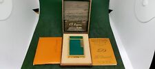 Vintage S.T.Dupont Gas Lighter Green Lacquer Line 1L with Box picture