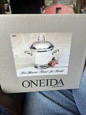 Vintage Oneida Du Maurier Fluted Ice Bucket New In Box From 1994 picture