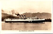 S.S. Princess Charlotte Cruise Steamer Ship on Water RPPC Real Photo Postcard picture