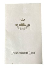 Cunard White Star Line RMS Queen Mary Southampton to NY 1930s Passenger List picture