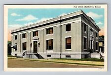 Manhattan KS-Kansas, Post Office, Antique Vintage Souvenir Postcard picture