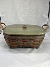 Longaberger American Crafts Traditiions HARVESTING BASKET Set w insert Displayed picture