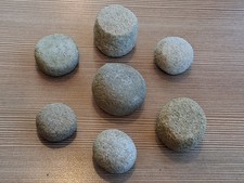 Game Stones Discoidals Biscuit Stones Indian Artifacts Lot 7 California picture