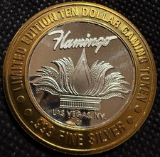 FLAMINGO HILTON HOTEL & CASINO RARE Limited Edition 999% .6 Oz Pure Silver Strke picture