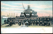 1941 Tuck's U.S. Navy Battleship Indiana Officers & Crew Vintage Postcard A2264 picture