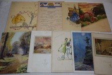 1933 R.M.S. Mauretania Cunard Line Breakfast Lunch Dinner Menu Lot - 10 Items picture