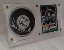 Dave Andreychuk  HOF SIGNED TAMPA BAY LIGHTING CARD & PUCK  LOT NO COA picture