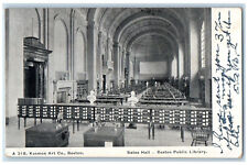 1906 Bates Hall Boston Public Library MA Bristol VT Antique Posted Postcard picture