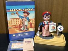 Tin TOY News Boy FOSSIL with wristwatch limited production Rare picture