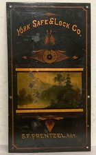 Antique 19th C. York Safe & Lock Dealer Advertising Sign picture
