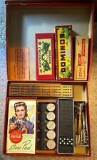 Rare WW2 Coca Cola MBradley Game Set -  Darts, Checkers, Cribbage, Dominoes picture