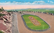 CLINGMAN'S DOME PARKING LOT POSTCARD GATLINBURG TN TENNESSEE 1930s picture