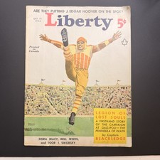 1936 Liberty Magazine Oct 17 J Edgar Hoover Gallipoli Football Cover Vintage picture