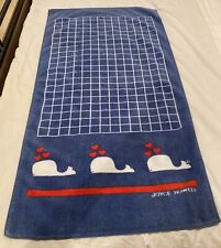 VTG Rare 80s Hilasal Whale With Grid Bath Beach Towel By Joyce Howell 23”X46” picture