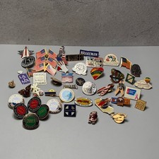 Lot of 48 Vintage RAILROAD & TRAINS Americanna Sante Fe Medi-Flight Pins Lapel picture