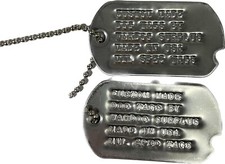 Real WW2 / Vietnam Era Notched Military Personalized Dog Tag Set Army USMC NAVY picture