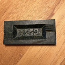Vintage Japanese Cast Iron Incense Tray. “Pine, Bamboo, and Plum” 9.25x2.5x1inch picture