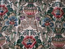 Vintage Arthur Sanderson CASCACS Linen Fabric from  KING SIZE HEAD BOARD 83 X 48 picture