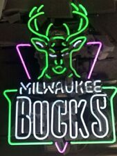 Milwaukee Bucks Sport Neon Sign 24x20 Beer Bar Sport Pub Cave Wall Decor picture