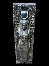 RARE ANCIENT EGYPTIAN ANTIQUE Large Statue Stone Isis Winged Scarab Protection picture