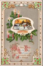 Vintage CHRISTMAS Embossed Postcard 