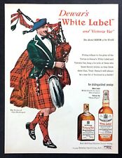 1951 Clan MacGregor Tartan Bagpipe Player  art Dewar's Whisky vintage print ad picture
