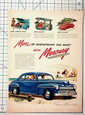 1949-50 Mercury Car Vintage Magazine Ad Ford Division Auto Ephemera picture