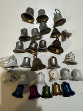 VTG  28 pc one inch  Metal Christmas Bells - Lot #24 picture
