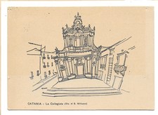 QSL Radio Roma Italia Rome Italy 1954 Catania Sicily La Collegiata DX SWL picture