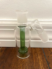 18MM PREMIUM GREEN GLASS WATER PIPE ASH CATCHER SHOWER HEAD PERC 45DEGREE picture