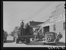 Wendell North Carolina 1939 Tobacco Auction Baskets Truck Main Street picture