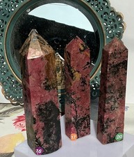 Beautiful Large Rhodonite Towers Healing Decor Gift Reiki picture
