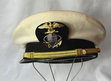 Vtg Johnson's USN SCC Officer Visor Cap Size 7 1/4 Made In USA picture