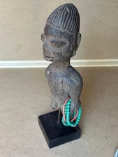 Antique Yoruba Ere Ibeji Figure - Lone Twin with Pronounced Age and Erosion picture