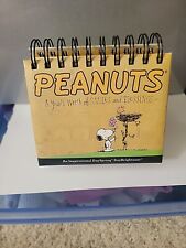 PEANUTS Desk Calendar Charlie Brown Snoopy Perpetual ANY-ALL YEARS Bible Verses picture